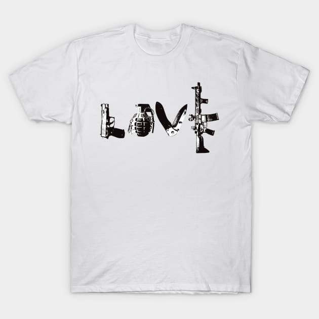 gun firearms love T-Shirt by YEBYEMYETOZEN